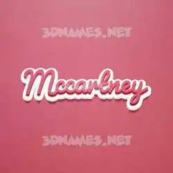 mccartney in Red Scribble style - 3D name wallpaper
