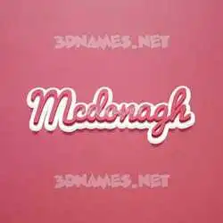 mcdonagh in Red Scribble style - 3D name wallpaper