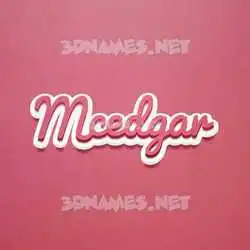 mcedgar in Red Scribble style - 3D name wallpaper