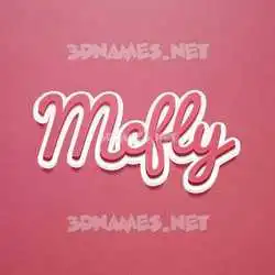 mcfly in Red Scribble style - 3D name wallpaper