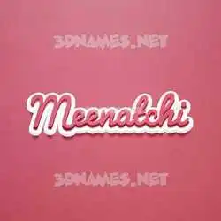 meenatchi in Red Scribble style - 3D name wallpaper