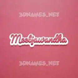 meetjawandha in Red Scribble style - 3D name wallpaper