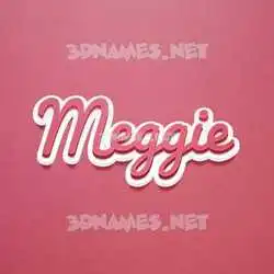 meggie in Red Scribble style - 3D name wallpaper
