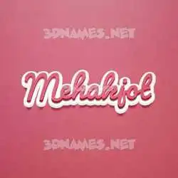 mehakjot in Red Scribble style - 3D name wallpaper