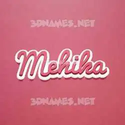 mehika in Red Scribble style - 3D name wallpaper