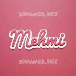 mehmi in Red Scribble style - 3D name wallpaper