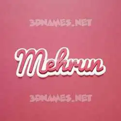 mehrun in Red Scribble style - 3D name wallpaper