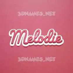 melodie in Red Scribble style - 3D name wallpaper