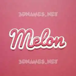 melon in Red Scribble style - 3D name wallpaper