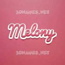 melony in Red Scribble style - 3D name wallpaper