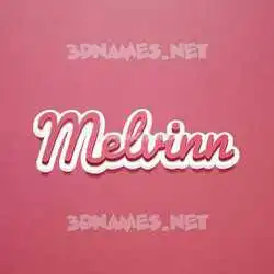 melvinn in Red Scribble style - 3D name wallpaper