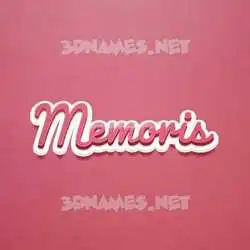 memoris in Red Scribble style - 3D name wallpaper