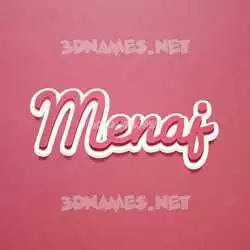 menaj in Red Scribble style - 3D name wallpaper