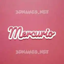 mercurio in Red Scribble style - 3D name wallpaper