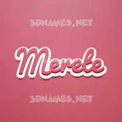merete in Red Scribble style - 3D name wallpaper