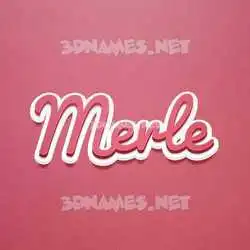 merle in Red Scribble style - 3D name wallpaper