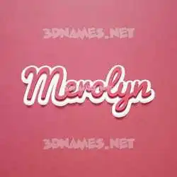 merolyn in Red Scribble style - 3D name wallpaper