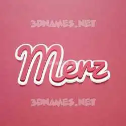 merz in Red Scribble style - 3D name wallpaper