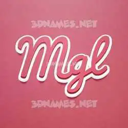 mgl in Red Scribble style - 3D name wallpaper
