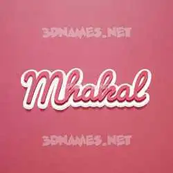 mhakal in Red Scribble style - 3D name wallpaper