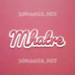 mhatre in Red Scribble style - 3D name wallpaper