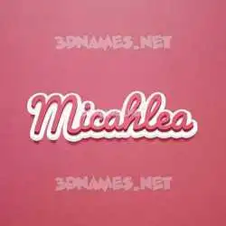 micahlea in Red Scribble style - 3D name wallpaper