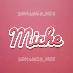 miche in Red Scribble style - 3D name wallpaper