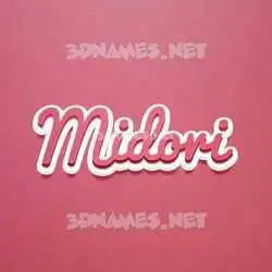 midori in Red Scribble style - 3D name wallpaper