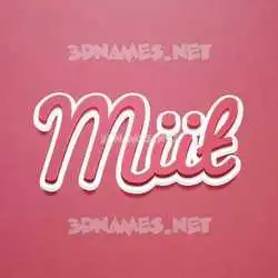 miit in Red Scribble style - 3D name wallpaper