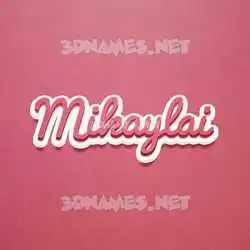 mikaylai in Red Scribble style - 3D name wallpaper