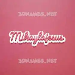mikaylajesus in Red Scribble style - 3D name wallpaper