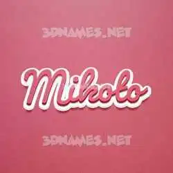 mikoto in Red Scribble style - 3D name wallpaper