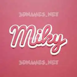 miky in Red Scribble style - 3D name wallpaper