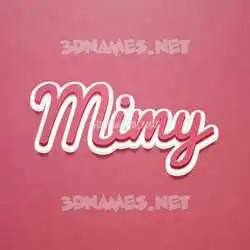 mimy in Red Scribble style - 3D name wallpaper