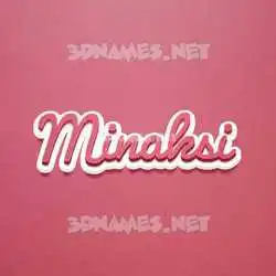minaksi in Red Scribble style - 3D name wallpaper