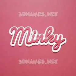 minky in Red Scribble style - 3D name wallpaper