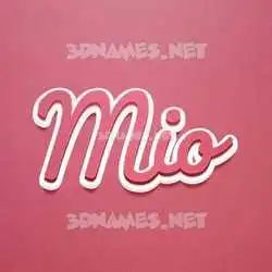 mio in Red Scribble style - 3D name wallpaper