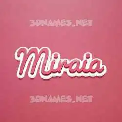 miraia in Red Scribble style - 3D name wallpaper