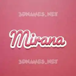 mirana in Red Scribble style - 3D name wallpaper