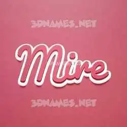 mire in Red Scribble style - 3D name wallpaper