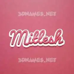 mitlesh in Red Scribble style - 3D name wallpaper