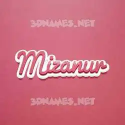 mizanur in Red Scribble style - 3D name wallpaper