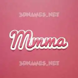 mmma in Red Scribble style - 3D name wallpaper