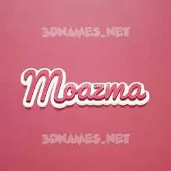 moazma in Red Scribble style - 3D name wallpaper