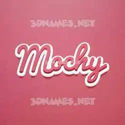 mochy in Red Scribble style - 3D name wallpaper