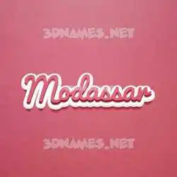 modassar in Red Scribble style - 3D name wallpaper