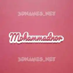 mohammadnor in Red Scribble style - 3D name wallpaper
