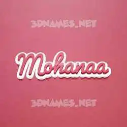 mohanaa in Red Scribble style - 3D name wallpaper