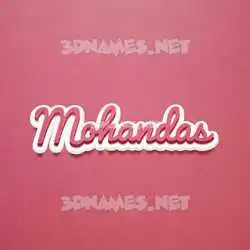 mohandas in Red Scribble style - 3D name wallpaper