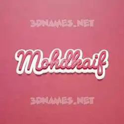 mohdkaif in Red Scribble style - 3D name wallpaper